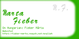 marta fieber business card